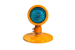 Luz de umbral de pista halógena unidireccional de 6.6A para umbral de aproximación elevado, estándar ICAO FAA IEC, azul/verde, sistema de aeródromo AR111 - Product Image 3