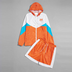 Comfortable <b>Summer</b> Sportswear With Soft Lightweight Design Windbreaker Shorts Set For Daily Use - Product Image 1
