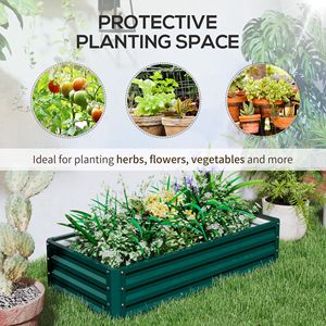 Fioriera Rialzata in Metallo Zincato 4FT X 2FT X 1FT per Coltivazione di Verdure, Fiori ed Erbe - Migliora lo Spazio Verde - Product Image 6