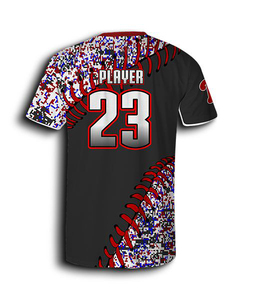 Maillot de baseball pour adulte personnalisé imprimé par transfert thermique, séchage rapide, respirant, antibactérien, protection UV, 100% polyester - Product Image 6