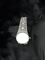 Maßgefertigte Hip-Hop Herren Analoguhr mit Glaszifferblatt Vereist mit Moissanit-Diamanten Edelstahl Automatische Mechanische Armbanduhr