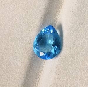 Topaze bleue de laboratoire suisse poire à facettes 5X3mm 6X4mm 8X5mm 9X6mm Topaze bleue calibrée pierre précieuse en vrac pour bijoux - Product Image 4
