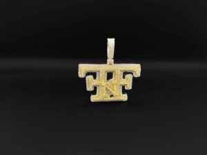 Pendentif Royal Hip Hop de Luxe en Alliage Plaqué Rhodium avec Diamants Effet Goutte d'Eau, Style Chrétien - Product Image 2