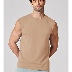 Camiseta de Gimnasio Personalizada para Hombre, Sin Mangas, de Algodón, Ropa Deportiva, Camiseta de Entrenamiento Muscular, Venta al Por Mayor OEM - Product Image 4