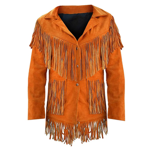 Luxury Style High Quality <b>Men's</b> Cowboy <b>Suede</b> Leather <b>Jacket</b> Stand Collar Waterproof Breathable Wholesale Price Great Personality - Product Image 1