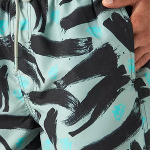 Shorts de bain pour hommes sur mesure, logo personnalisé, motif uni, séchage rapide, respirant, taille élastique, 100% polyester pour l'été, la plage, la salle de sport - Product Image 4