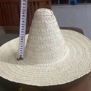 Chapeaux sombrero vintage en paille, tour de tête 60-62 cm, pour les fêtes du Cinco de Mayo, les mariages, les événements agricoles, les restaurants et la vie quotidienne. - Product Image 1