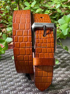 เข็มขัดหนังสไตล์ตะวันตก Unisex เข็มขัดหนังแท้คุณภาพสูงโลโก้ที่กำหนดเองบนเข็มขัดเข็มขัดตะวันตก - Product Image 4