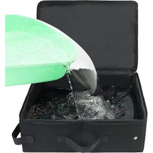 Portable <b>Cat</b> Travel Litter <b>Box</b> with Zipped Lid Foldable and Easy-Carry Design Waterproof No Leakage or Smell - Product Image 5