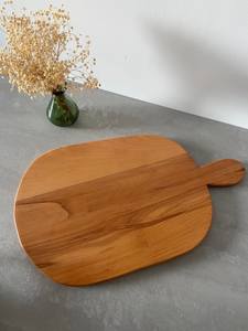 Planche à découper en chêne massif de grande qualité avec poignée, écologique, rectangulaire, pour la préparation et le service des aliments - Product Image 5