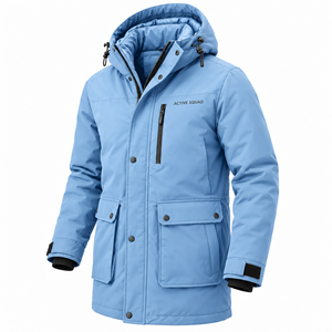 Chaqueta con Cremallera y Relleno de Algodón, Prenda Exterior Informal y Elegante, Talla Grande, Chaqueta Parka de Invierno para Hombre, Resistente al Viento, OEM - Product Image 6