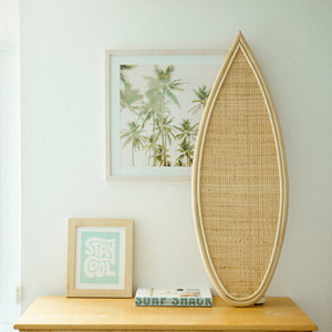 Jouets en bois naturel, planche de surf en rotin tressée, planche de surf artisanale, décorations pour chambre d'enfant - Product Image 5