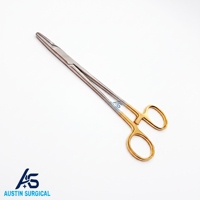 Ciseaux chirurgicaux en acier inoxydable, pince de suture manuelle, ensemble d'instruments à poignée dorée certifiés CE pour la chirurgie générale