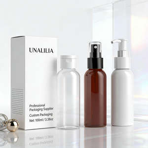 Botella Redonda Cosmo Delgada de Plástico PET de 100 ml al por Mayor para Loción, Suero, Aceite, Envase Personalizado para Cosméticos, Perfume, Pulverizador con Bomba - Product Image 4