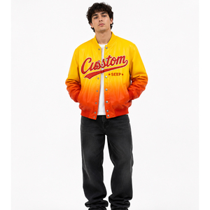 PU Leather Winter Fashion Streetwear Factory Direct Men's Letterman <b>Jacket</b> Premium Custom Logo Front Wholesale Supplier - Product Image 4