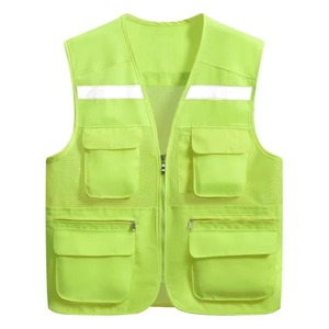 Ropa de trabajo reflectante, traje reflectante de alta visibilidad, chaleco de seguridad reflectante de fibra de poliéster con barra plateada adecuado - Product Image 2
