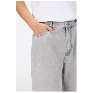 กางเกงยีนส์ขาสั้นสำหรับผู้ชายไซส์ใหญ่ ระบายอากาศได้ดี สวมใส่สบายในฤดูร้อน ทรงตรง เอวกลาง ผ้าฝ้าย 100% สไตล์สตรีทแวร์ - Product Image 5