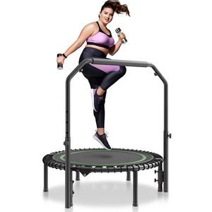 Trampolino Fitness Pieghevole da 40 Pollici, Mini Rebounder Stabile e Silenzioso con 4 Leve, Carico Massimo 330 libbre, Trampolino per Esercizi - Product Image 1