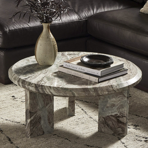 Luxurious Multi Cream <b>Marble</b> Finish Durable Heavy Thick <b>Round</b> Top Solid Bases Sawar <b>Marble</b> Living Room Home Sofa <b>Coffee</b> <b>Table</b> - Product Image 5