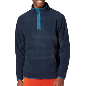OEM Service High Quality Fashion <b>Pullover</b> Fleece <b>Jacket</b> with Custom Logo Stand Collar Winter Wear - Product Image 1