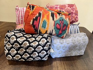 Women Toiletry <b>Bag</b> Handmade <b>Quilted</b> Makeup <b>Storage</b> Wholesale Luxury Cosmetic Pouches Lightweight Carry On Toiletry Makeup <b>Bag</b> - Product Image 6