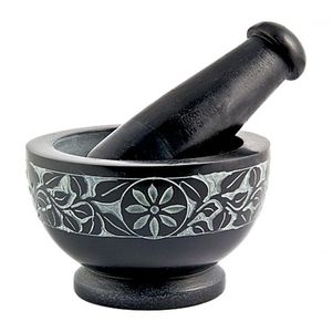 Large Marble Mortar And Pestle Set For Grinding Spices Herbs <b>Garlic</b> And Preparing <b>Fresh</b> Food For Family - Product Image 4