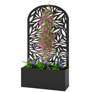 Fioriera e Supporto per Piante in Metallo Nero per Vasi e Fioriere da Giardino - Product Image 5