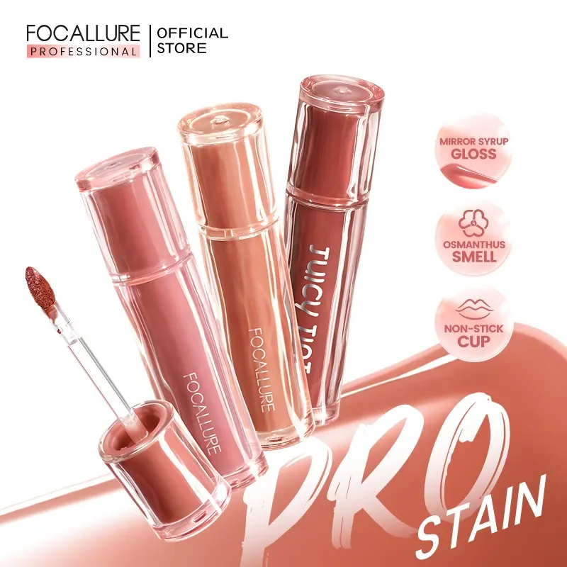 FOCALLURE FA-L10 Lip Stain Impermeável Sem Transferência Lip Stain Longa Duração Dewy Lip Tint