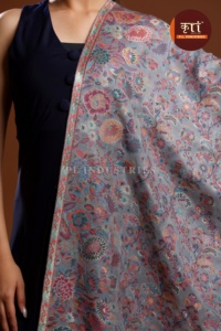 Chal Floral de Pashmina, Bufanda Suave con Estampado, Hiyab Triangular para Uso Diario - Product Image 4