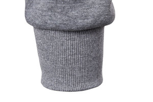 Sudadera con capucha y cremallera para hombre, corte ajustado, color gris sólido, algodón, informal, para otoño, estilo urbano. - Product Image 4