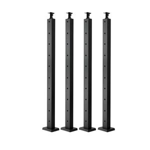 Set di 4 Pali per Ringhiera in Acciaio Inox 36x1x2 con Fori Orizzontali Pre-Forati per Componenti Scale - Product Image 4