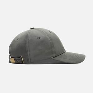 Gray 6-Panel Baseball Cap Unisex Cotton Twill Casual Hat Adjustable Solid Color Four Seasons Wear - Product Image 5