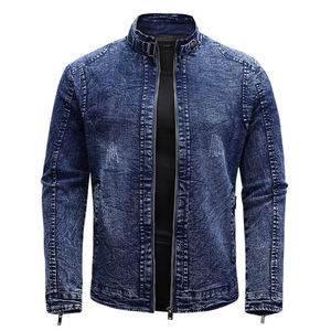 Chaqueta vaquera oversize para hombre, corte ancho, estilo relajado, tela de algodón transpirable, chaqueta moderna informal para el trabajo. - Product Image 2