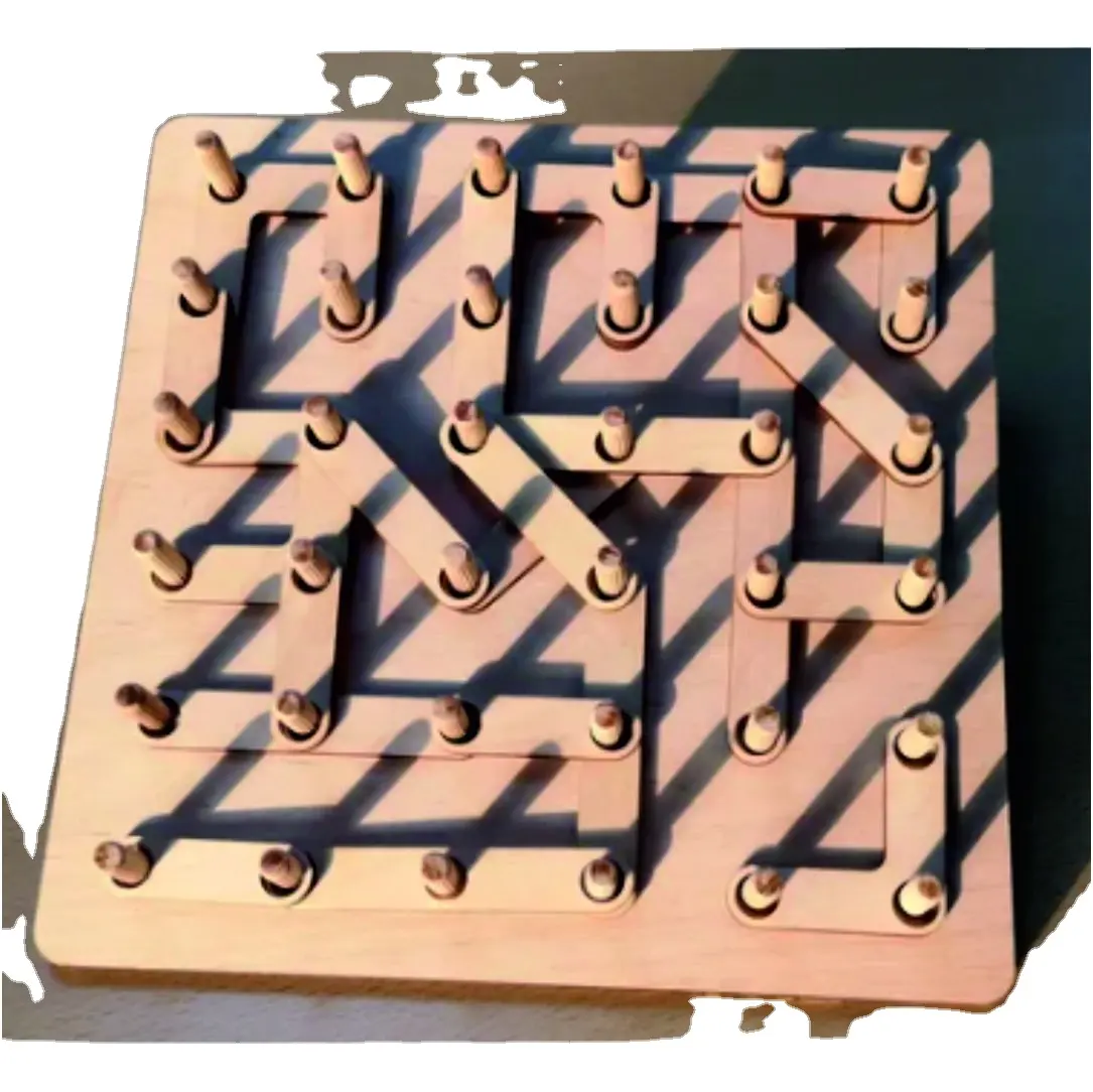 Mais recente Design De Madeira Brio Labirinto Jogo Tangram Enigma Cérebro Teaser Enigma Geométrico Laser Cut Arquivo Digital Board Game Para Kid