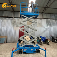 Plataforma Elevatória Elétrica Tipo Tesoura Mini 300kg 5m 220V Portátil Hidráulica para Pintura Interna