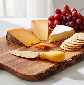 Couteau à fromage avec une belle poignée jaune, élégant couverts en acier inoxydable, parfait pour la salle à manger, la cuisine, le service et les fêtes - Product Image 3