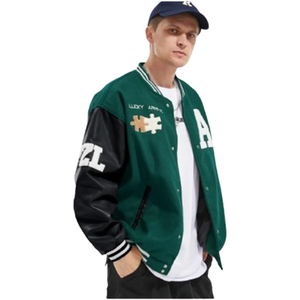 OEM ODM Spring Streetwear Apparel Low Minimum Order Quantity Waterproof Letterman Varsity <b>Jackets</b> Retro College Baseball Front - Product Image 2