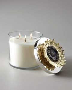 Portavelas Redondo de Vidrio con Patrón de Estrella Dorada, Resistente al Calor, Reutilizable, Decoración para el Hogar, Recipiente para Velas - Product Image 3