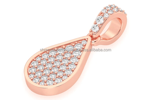 925 <b>Silver</b> Plated Moissanite Diamond Water Drop Charms Pendants <b>Necklace</b> Custom Trendy Women's Jewelry Birthday Engagement Gifts - Product Image 5