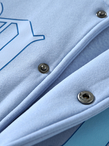 เสื้อแจ็คเก็ตเบสบอลแบบสวมหัว ผ้าถักโพลีเอสเตอร์ 100% พิมพ์ลายด้วยความร้อน แบบยูนิเซ็กซ์ สั่งทำได้ ขายส่ง - Product Image 4
