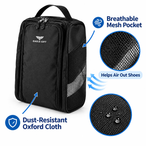 Bolsa de Zapatos Deportivos de Nailon Impermeable al por Mayor, Estuche Transpirable de Malla para Zapatos de Golf, Porta Botas de Fútbol Portátil con Asas Superiores - Product Image 6