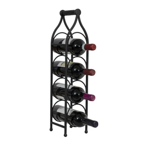 Soporte Metálico para Botellas de Vino, Diseño Especial, para 4 Botellas, Artesanal, Elegante, para Cocina o Bar, Proveedor Mayorista - Product Image 1