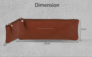 Custom Men's Crazy Horse Leather for Toiletry <b>Bag</b> Portable Zipper Cosmetic <b>Storage</b> Organizer for Bathroom Use Jewelry Carrying - Product Image 2