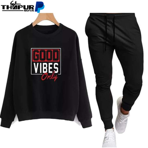 Conjunto Deportivo Personalizado con Logotipo, 100% Poliéster, Estilo Holgado de 2 Piezas, Sudadera de Manga Larga y Pantalones Jogger, Transpirable para Primavera - Product Image 3