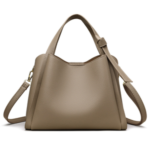 Bolso de Hombro Verde de PU con Textura de Lichee, Diseño Minimalista, Parte Superior Abierta, Dos Correas de 50-65 cm de Largo, para Uso Diario en Todas las Estaciones - Product Image 2