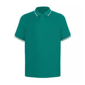 Polo de Verano para Hombre, a la Moda, para Negocios, Comercio Exterior, Color Sólido, Tallas Grandes, Manga Corta, Bordado, Cuello Camisero, Anti-Pilling - Product Image 1