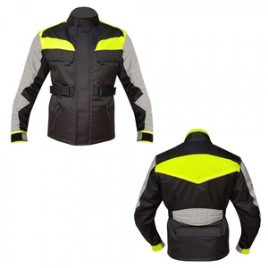Men's Biker Long Motorcycle Jacket Waterproof Windproof for Touring & Adventuring Winter Textile Motorbike Jacket Black Print - Product Image 6