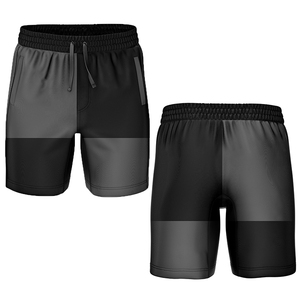 Pantalones Cortos Deportivos para Hombre con Bloques de Color, Cintura Elástica, Secado Rápido, Tejido de Poliéster, Ajuste Atlético, Tiro Medio con Bolsillos - Product Image 1