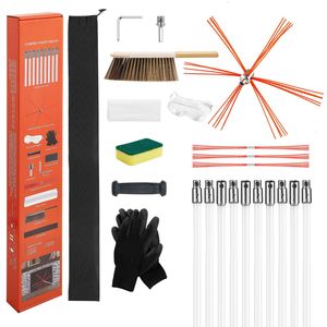 Kit per la Pulizia del Camino Estensibile fino a 10 Metri con Occhiali Protettivi e Spazzola per la Pulizia dei Camini, Set di Accessori per Caminetto - Product Image 1