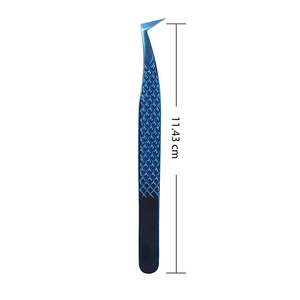 <b>Precision</b> Stainless Steel Eyelash Tweezers Smooth Tip Blue Coated Professional Lash Extension <b>Tool</b> with Reasonable Prices - Product Image 5